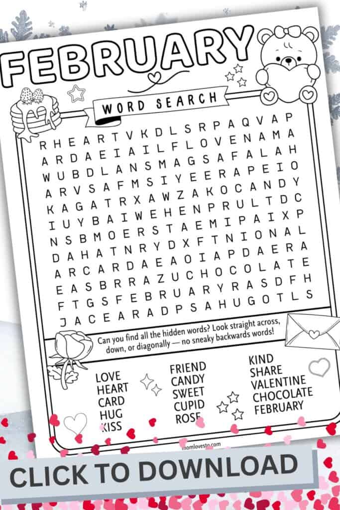 download february word search