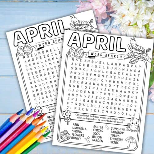 Free April Word Search Printable for Kids - Mom Loves To...