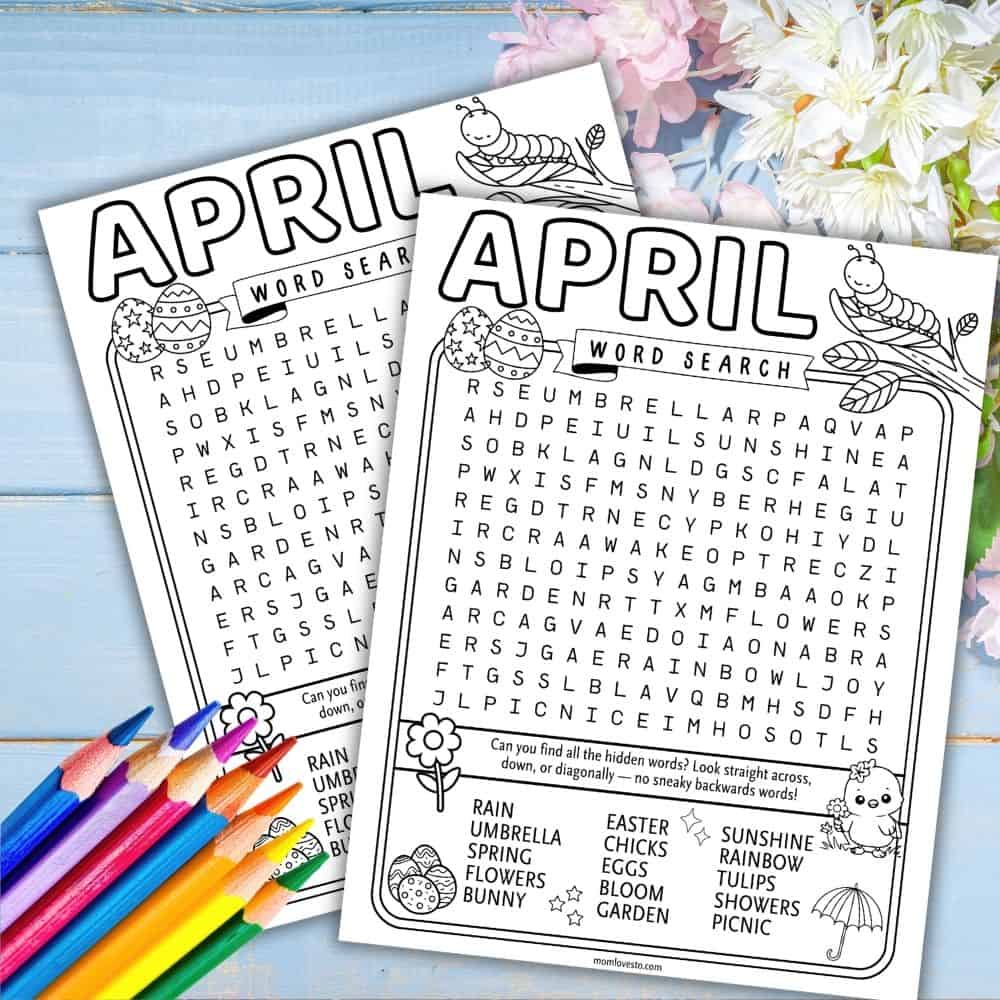 april word search featured